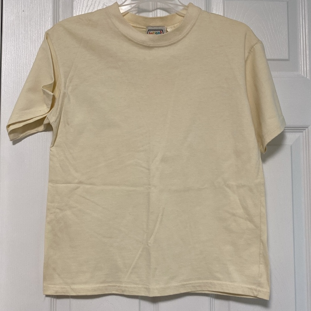 Vintage! Kids beige t-shirt - Size Large (14) - NEW WITH TAGS!    vtg nwt
